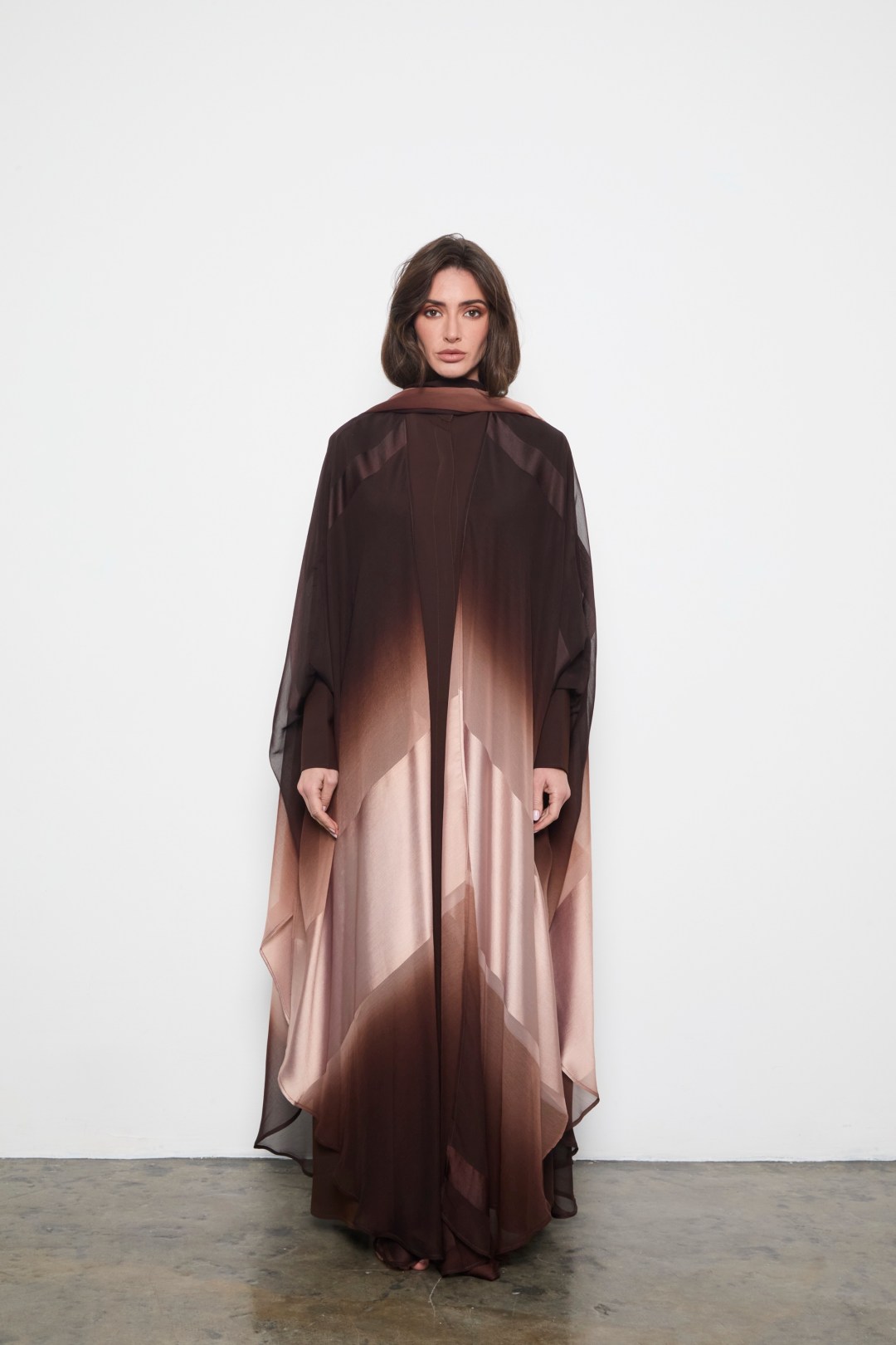 Shaded in brown